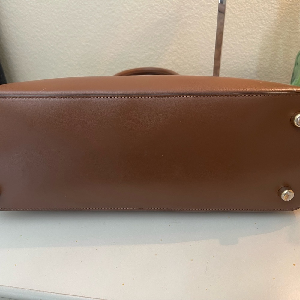 Coach Brown Signature Dome Satchel Handbag - Picture 4 of 15